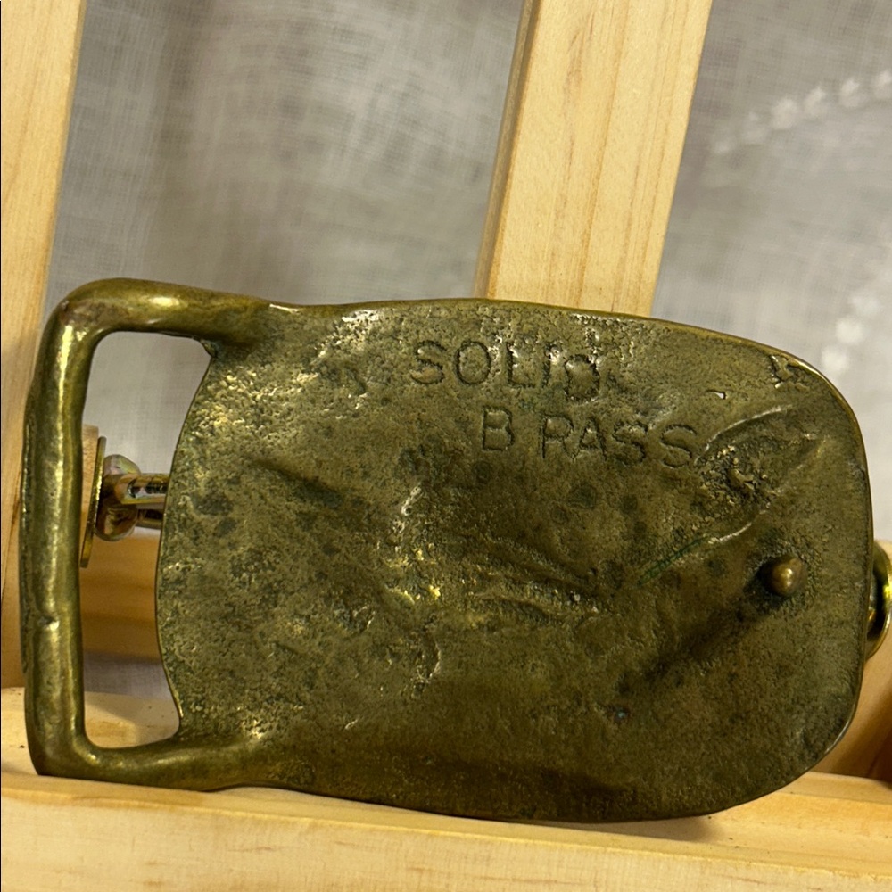 Handmade solid brass, hunting, sunrise and duck belt buckle - Picture 6 of 8